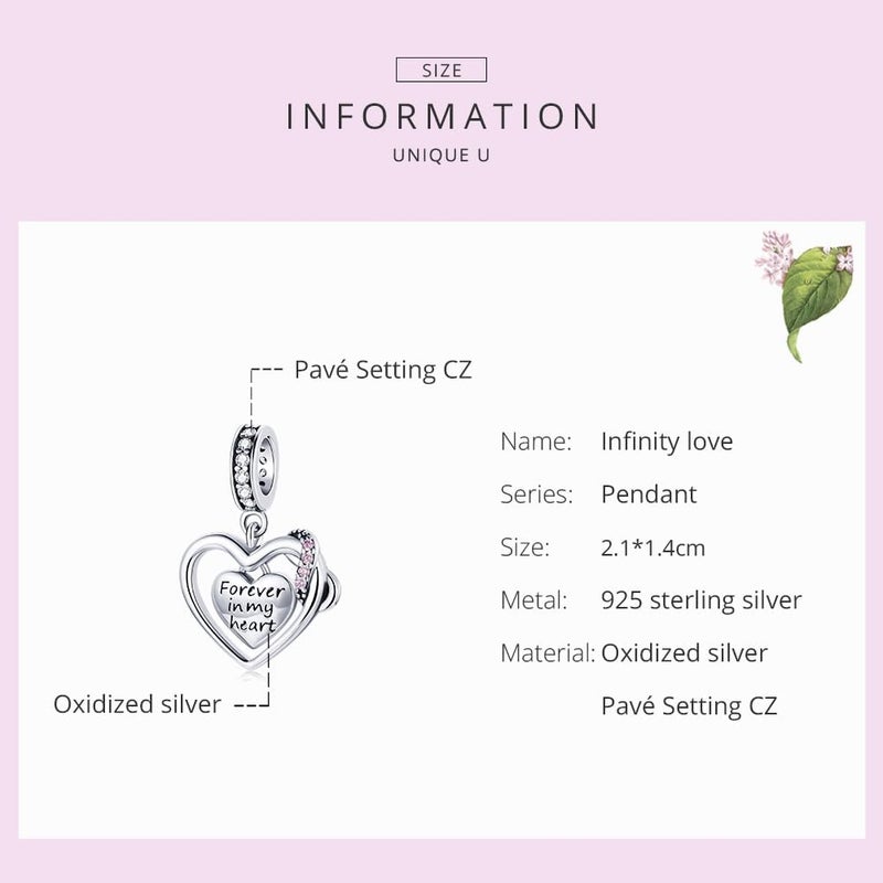 BABAMIA Store Rose Charm Heart Charms for Bracelets 925 Sterling Silver Bead Charm Fits Bracelets and Necklaces Paved with Cubic Zirconia Animal Skull Charm Dainty Halloween Charms Jewelry for Women Girls - Image 4